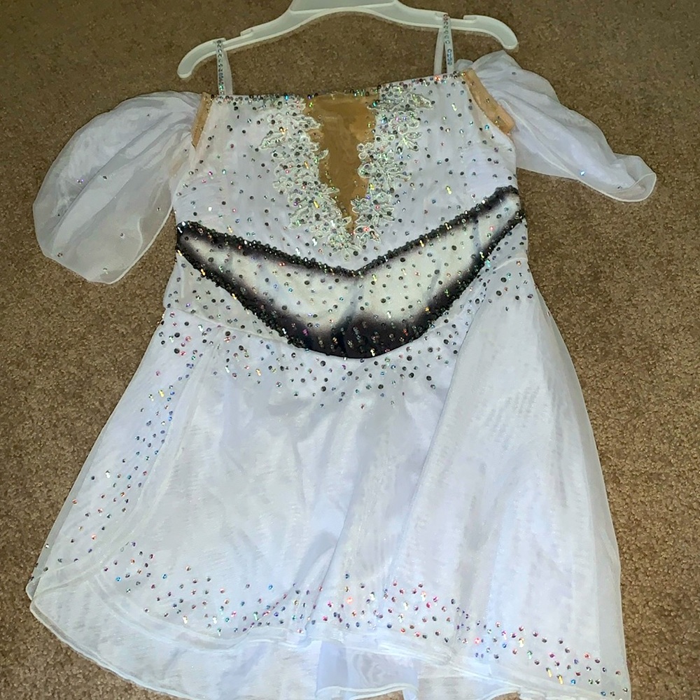 Figure skating white dress